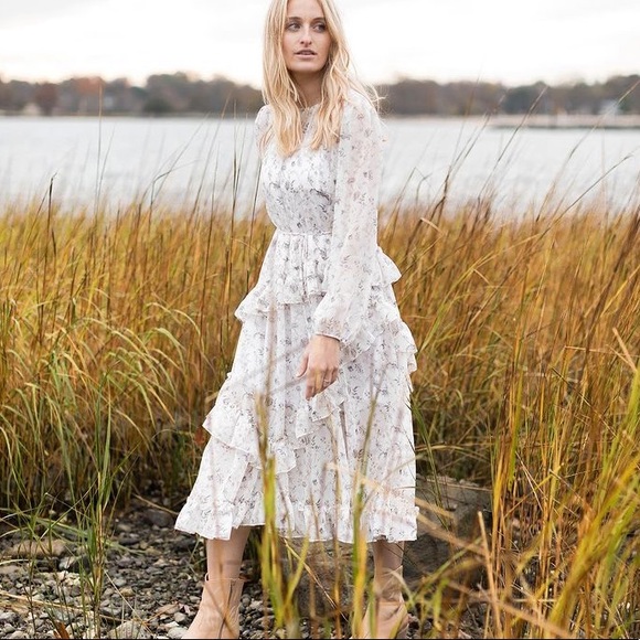 Senlis alexis tiered midi dress - Picture 2 of 12